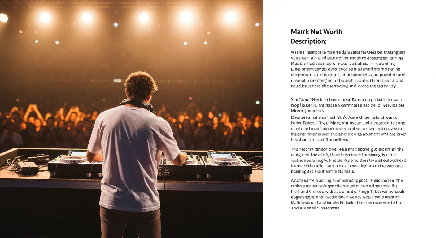 Mark Farina performing live behind a DJ booth, mid-shot with stage lighting